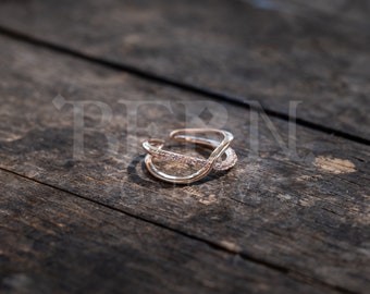 Designer Ring Messing Ring Größe 20 63 Rose Vergoldet Hochglanz