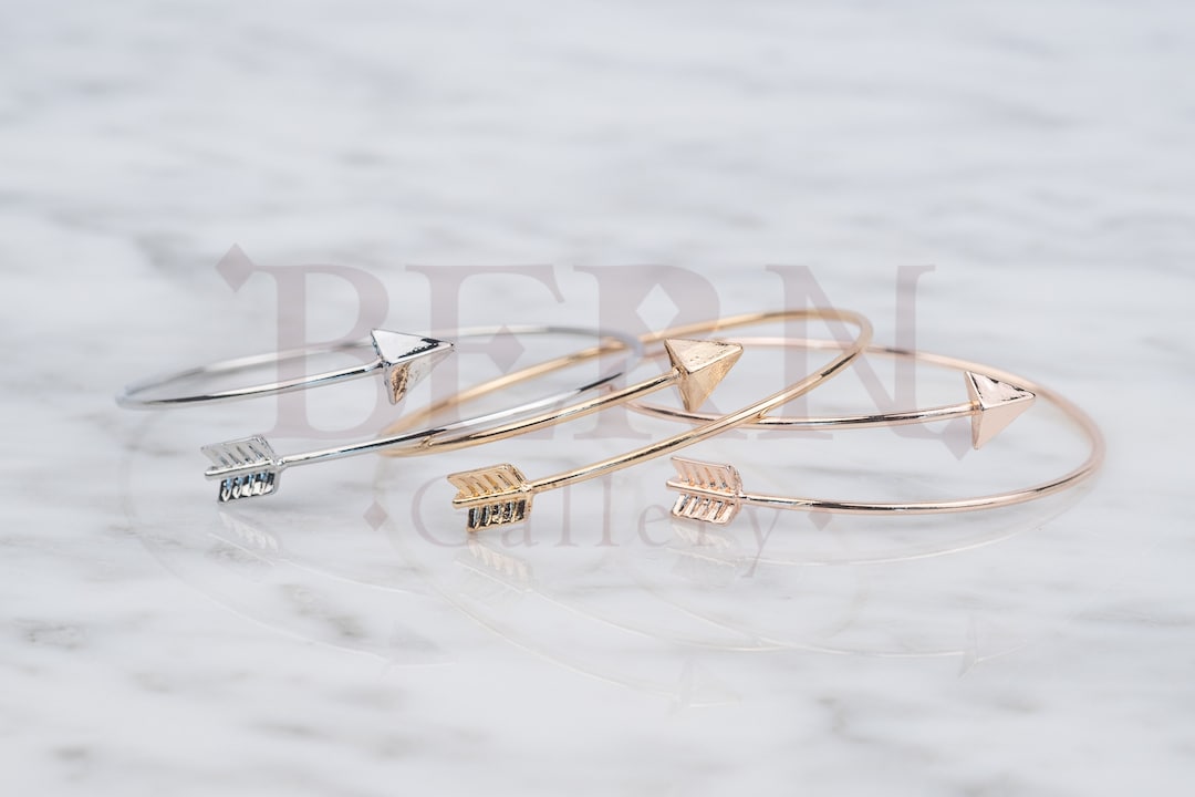 Arrow Bangle Bracelet Arrow Cuff Stretch Bracelet Adjustable Bangle