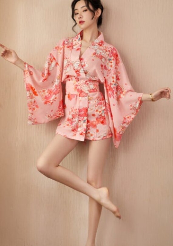 Japanese Style Bathrobe Japanese Style Kimono Cute Bathrobe Etsy