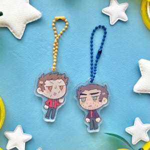 Sterek Keychain Teen Wolf Stiles Stilinski Derek Hale Chibi Acrylic Charm