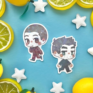 Sterek Sticker Chibi Teen Wolf Stiles Stilinski Derek Hale Holographic Vinyl Sticker