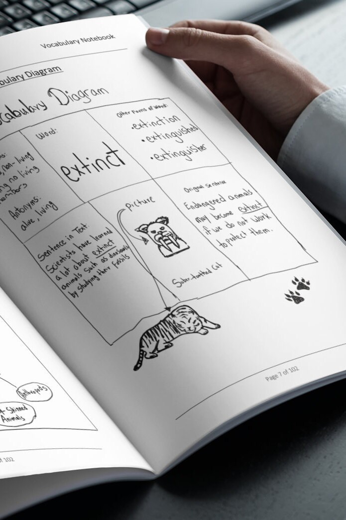 Vocabulary Notebook Etsy