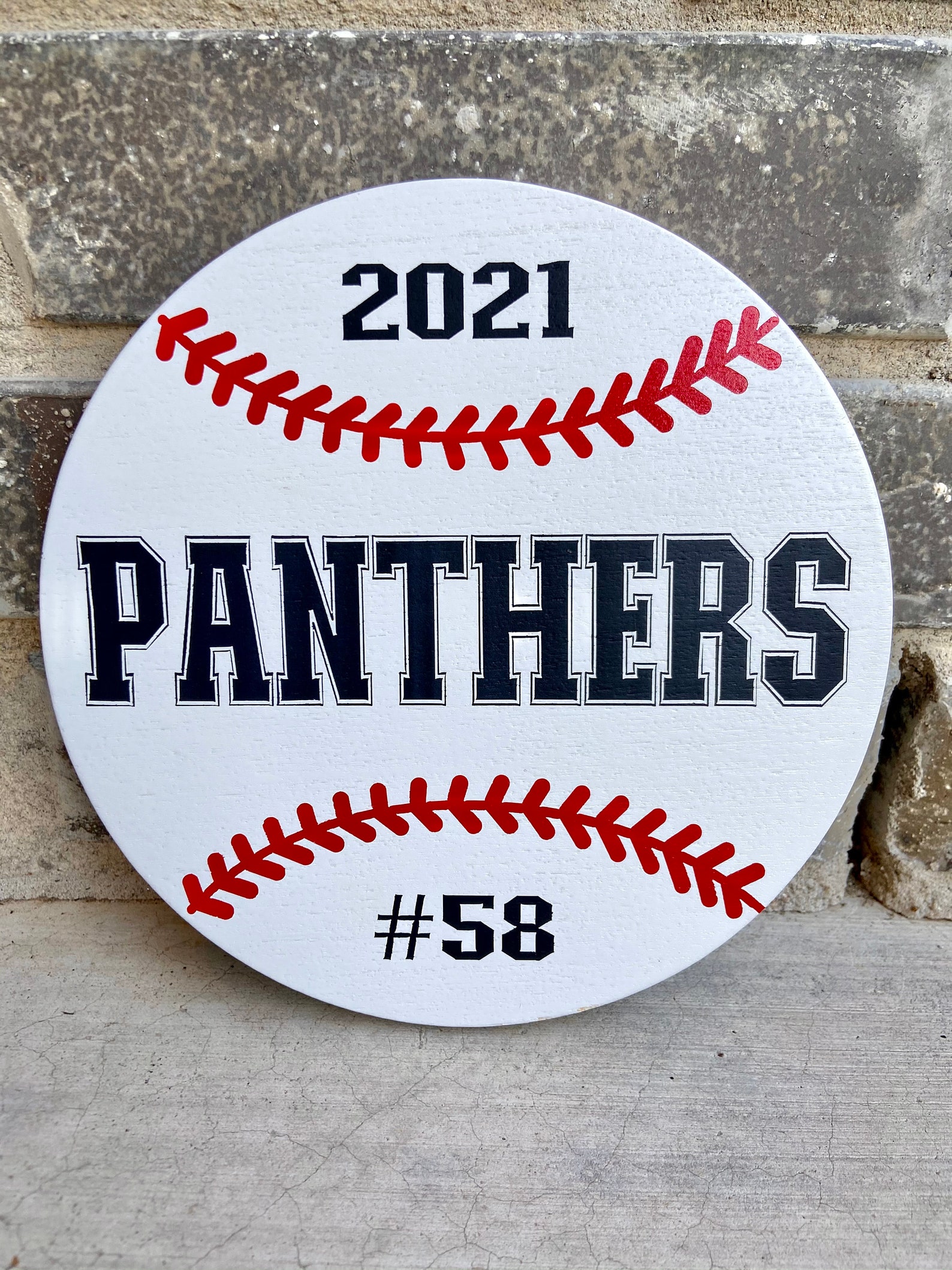 Personalized baseball sign small baseball sign custom Etsy