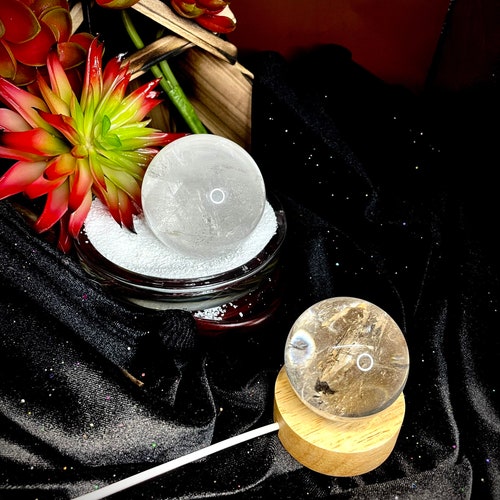 Clear Quartz shops Crystal Stone Rainbow Sphere