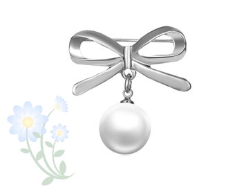 Pearl Brooches Boutonniere Clips for Women Girls Wedding Jewelry