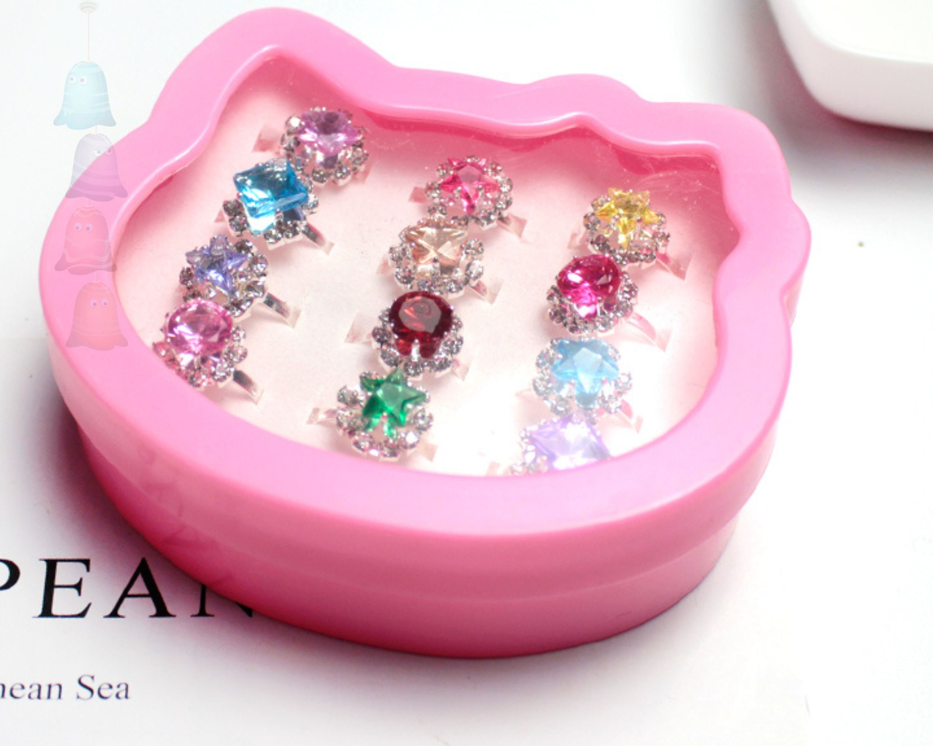 Rings for Girls Kids Dress up Rings Jewelry Set Lovely Toys for Little