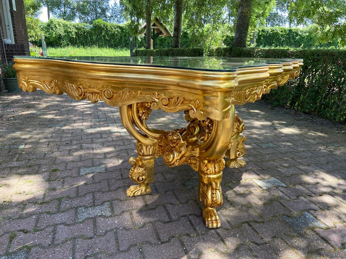 Italian Baroque Style Dining Table Gold Made to Order Etsy