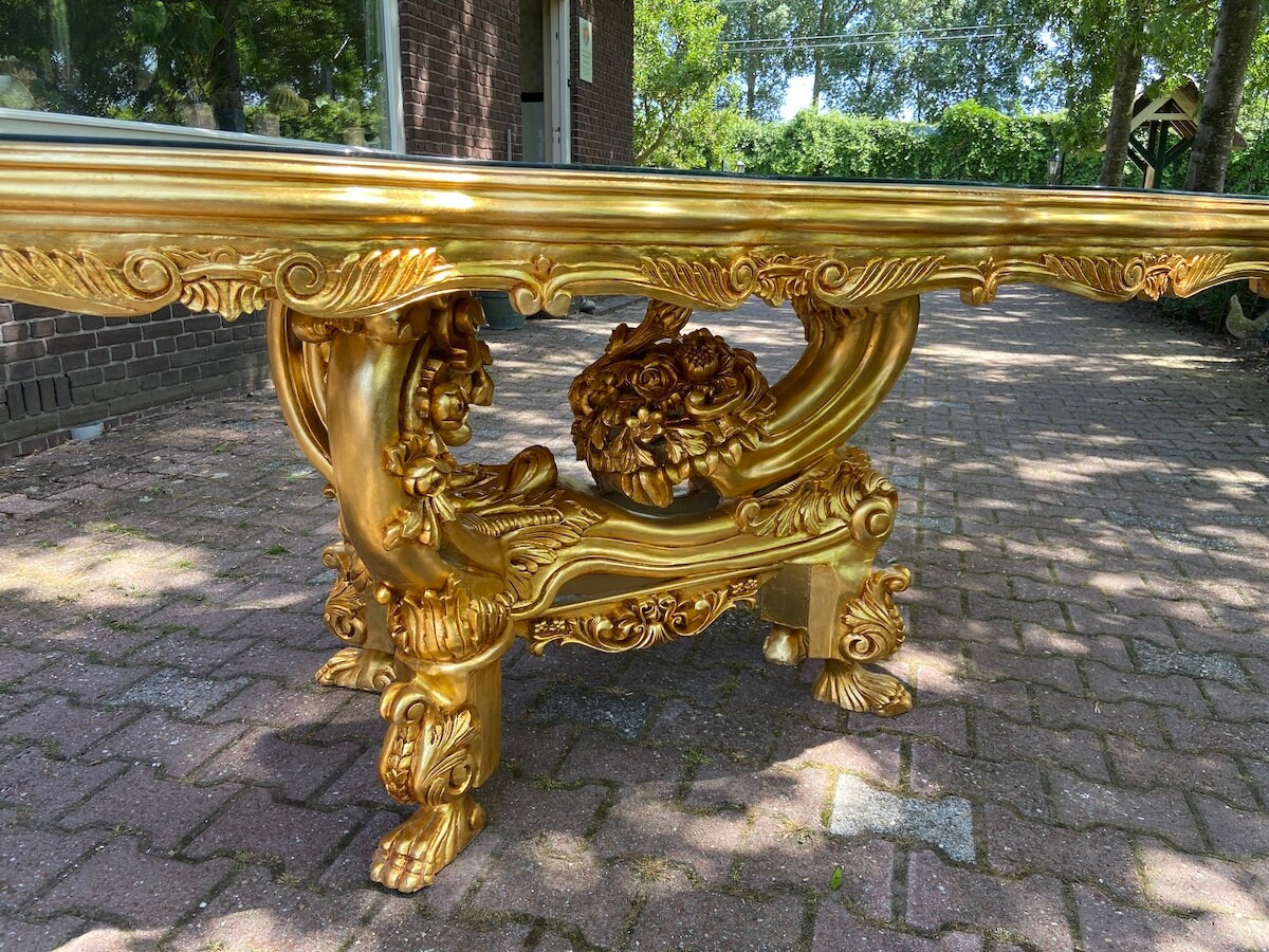 Italian Baroque Style Dining Table Gold Made to Order Etsy