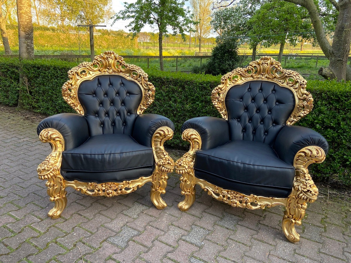 特注販売中 R353Royals Sofasゴールドフレームハートのロココシングル