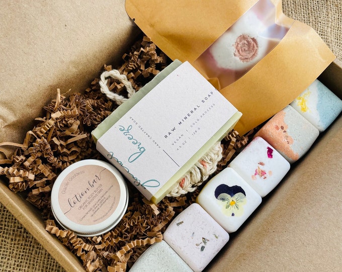 Relaxation Self Care Spa Box - 10 Pc | Non-Toxic Skincare | Zero Waste | Eco-Gift