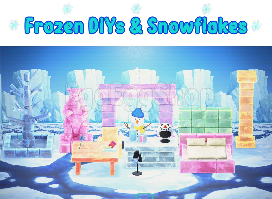 Frozen Winter DIY Snowflakes Snowman Treat Animal Crossing