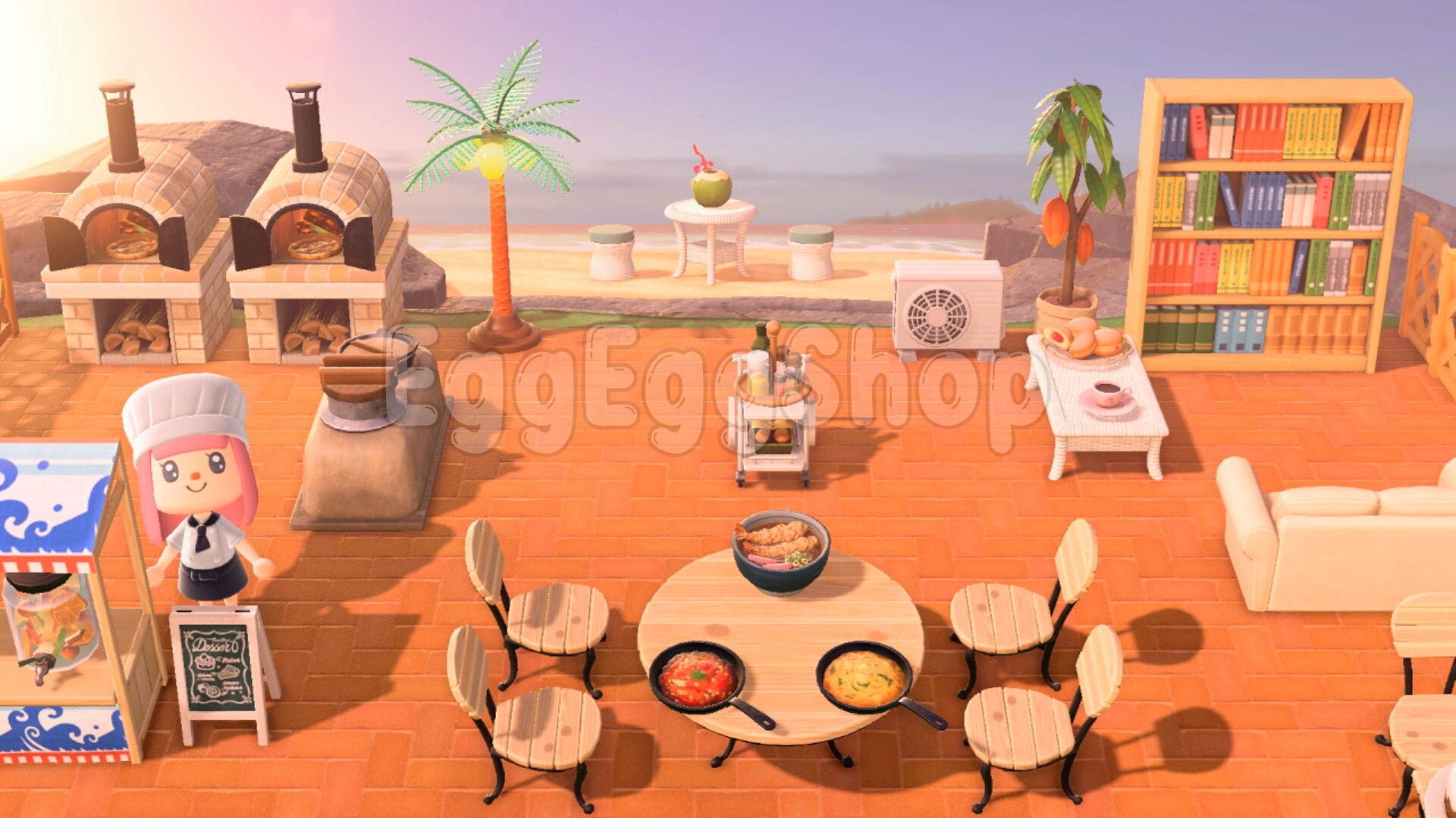 Outdoor Coffee Shop Design Cafe Dining Animal Crossing ACNH Etsy