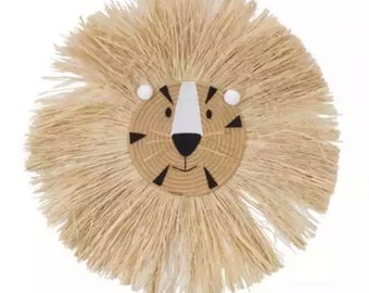 Wicker Animal Head Etsy