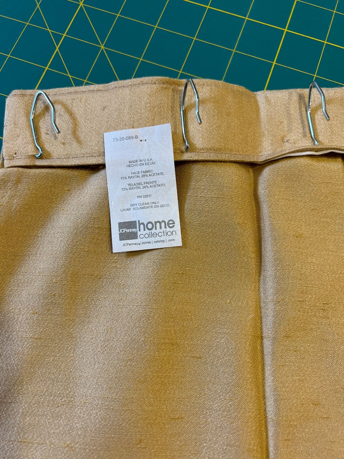 Vintage Gold Swag and Jabot Window Treatment, JC Penney Etsy