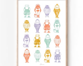 Baby room poster, dragon child poster, birth gift, baby room decoration
