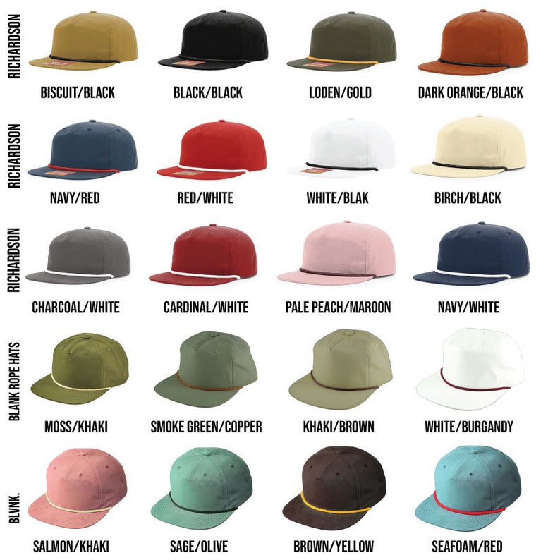 Custom Leather Patch Hats rope Hats Etsy