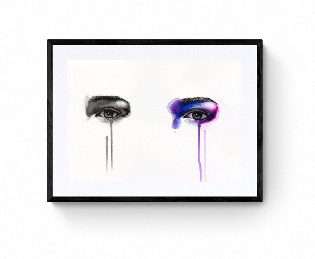 Eyes Watercolour Art Print Abstract Art Wall Art Eye Art Print