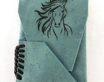 Handmade Leather Front Pocket Wallet: Laser Engraved Design