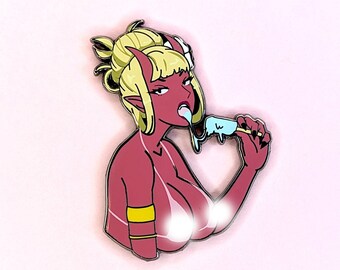 Summer Yui '23 Hard Enamel Pin 2.5" Mature Adult Lewd Oni Japanese Folklore Inspired Demon Yokai Girl