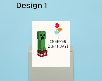INSTANT DOWNLOAD / Video Game / Birthday Cards ( folded card 4"*5")
