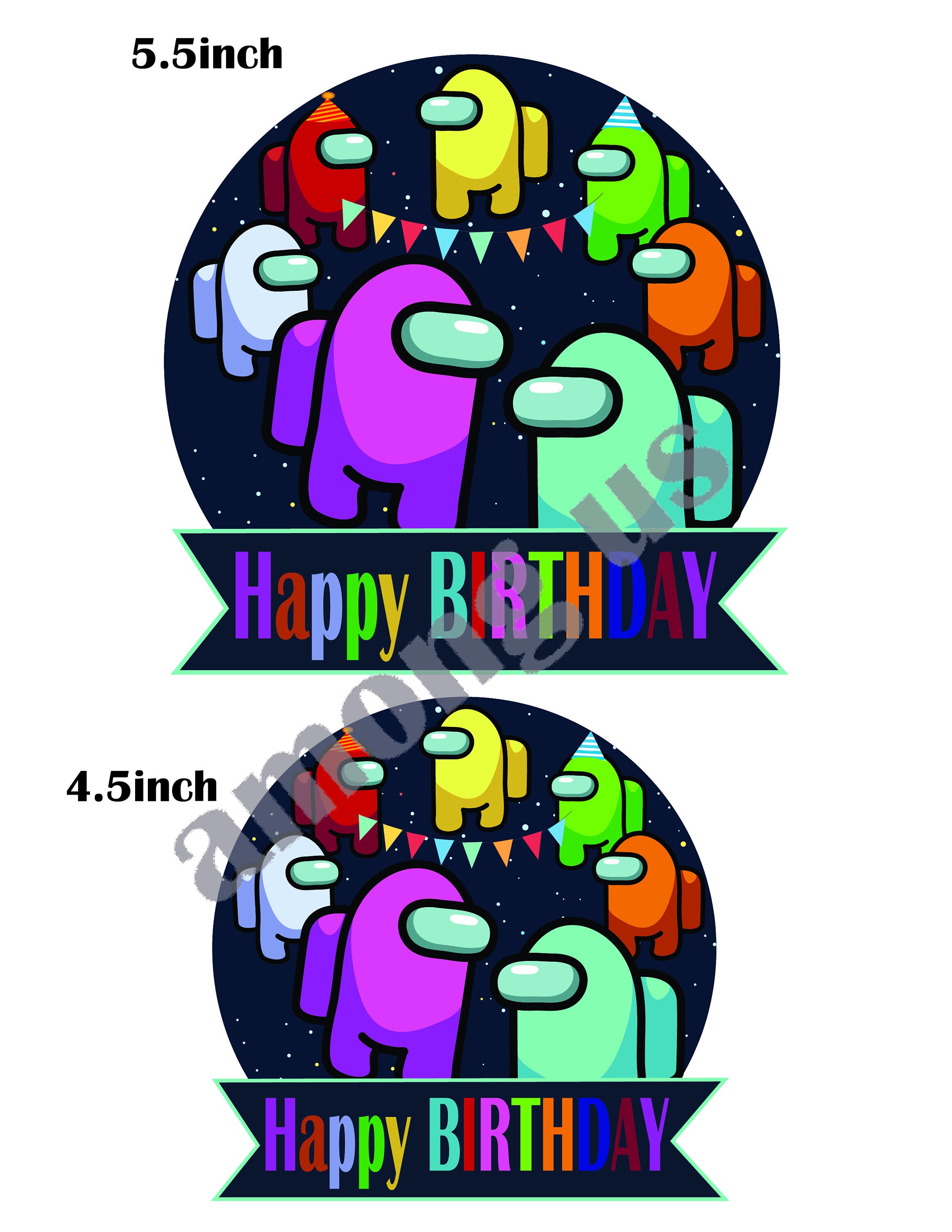 INSTANT DOWNLOAD / Among Us / Cake and Cupcake Toppers - Etsy