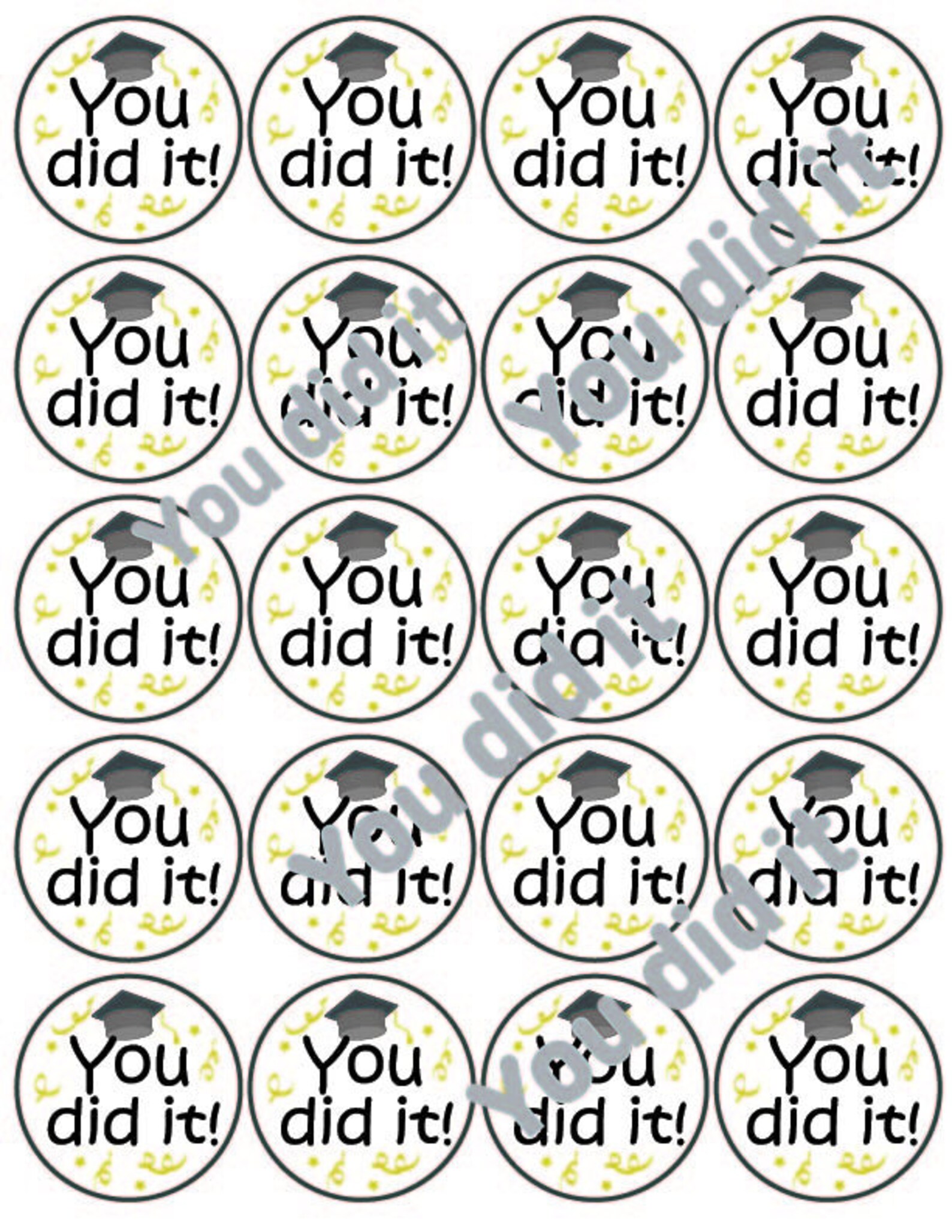 INSTANT DOWNLOAD/Congratulations/Cupcake topper Etsy