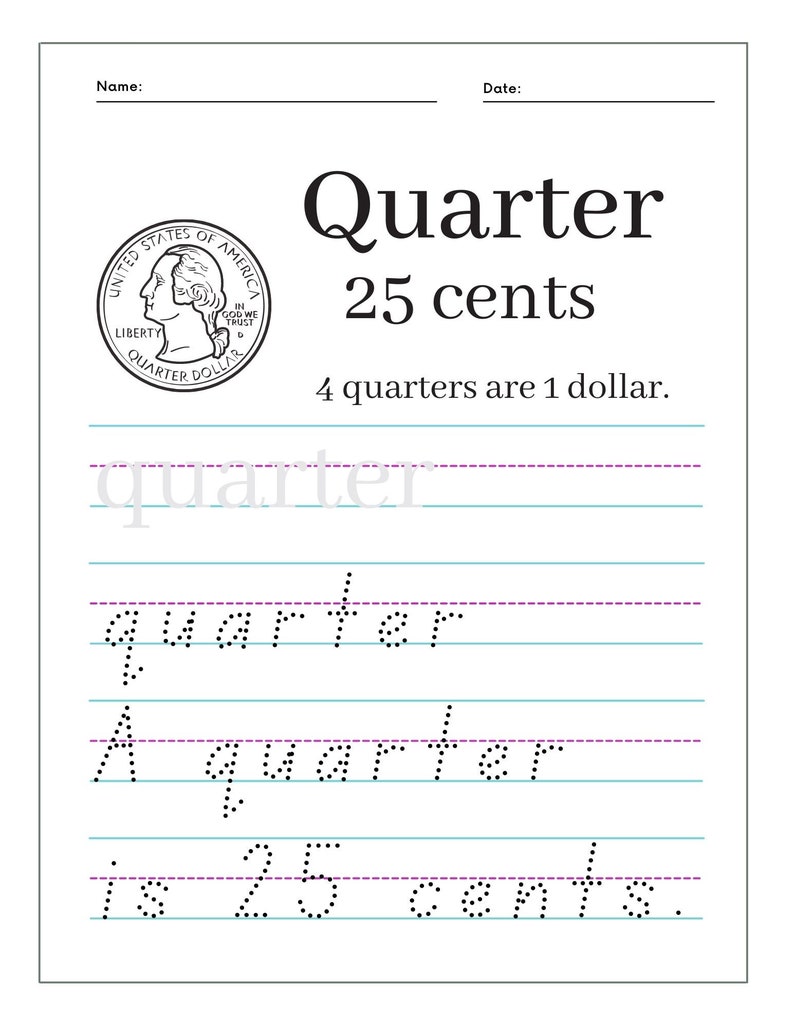 INSTANT DOWNLOAD / Math Activity Sheets / MONEY Activity Sheets / 1st ...