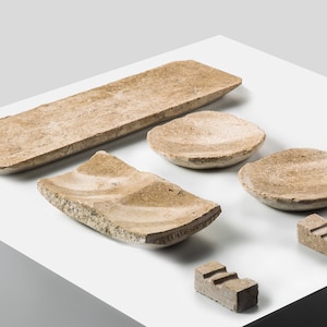 Stone sushi set, sushi set beige, sushi serving set, wedding gift ideas, japanese sushi board, sushi gift set, sushi plate, wabi sabi plates