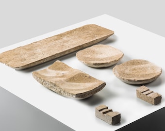 Stone sushi set, sushi set beige, sushi serving set, wedding gift ideas, japanese sushi board, sushi gift set, sushi plate, wabi sabi plates