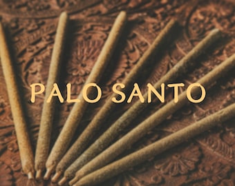 PALO SANTO Handmade Premium Natural long incense, Peruvian ritual holy wood incense stick, Meditation Aromatherapy Yoga Cleansing Relaxation
