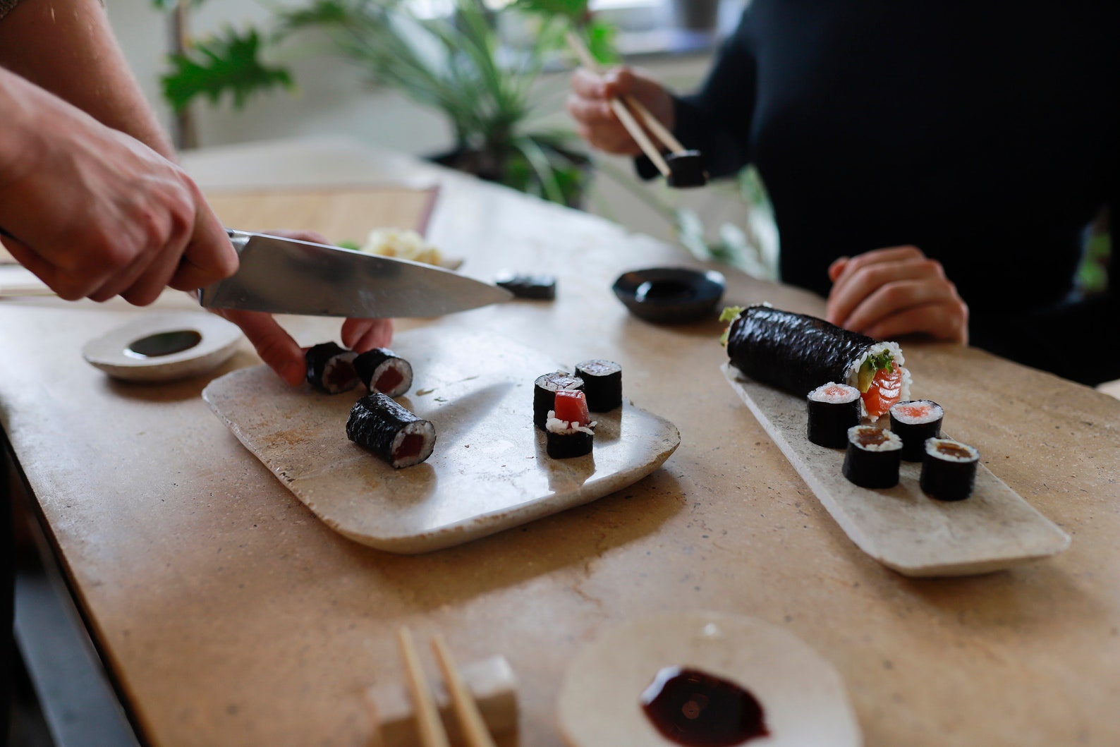 Large Sushi Dinner Plates Set Sushi Plate Set Sushi Serving Etsy