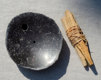 Palo santo holder, black stone Japanese incense holder, cone incense holder, Palo Santo burner, bulk palo santo small, palo santo sticks