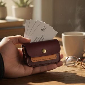 Miniature Leather Card Wallet PDF Template