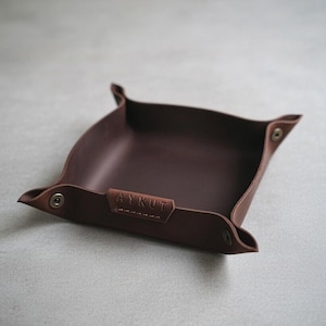 Plantilla de bandeja de cuero para valet: tallas S/M/L (patrón PDF)