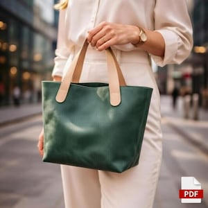 Leather Tote Bag PDF Pattern – Beginner Friendly Handbag Template