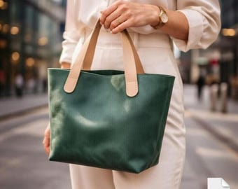 Leder Tote Bag PDF Pattern - Anfänger freundliche Handtasche Vorlage