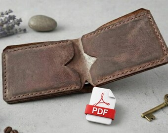 Minimalistische Leder Geldbörse PDF Pattern | Einfaches DIY Bifold | Anfängerfreundlich