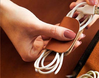 Leather cable organizer 3 sizes