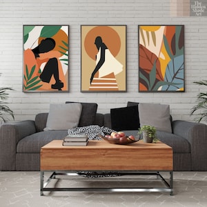 Traditional African Wall Art, African Queen, African Art, Nordic Meets Africa, Abstract Art, African Wall Decor (Set of 3)