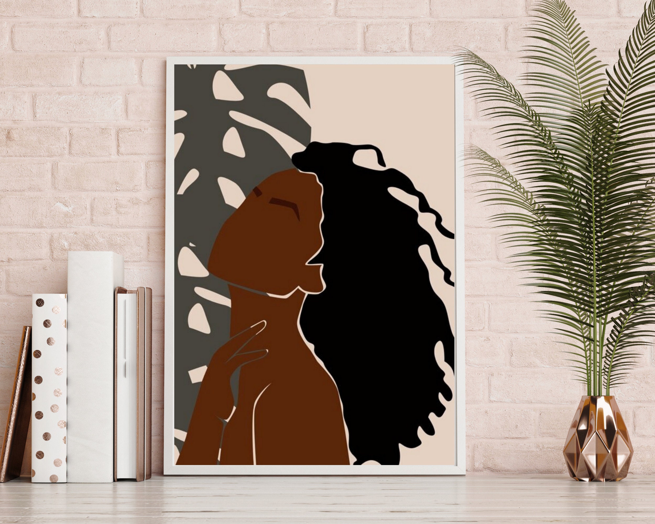 Luscious Dreadlocks Woman Boho Girl Wall Art Abstract Etsy