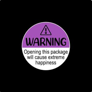 Grappige waarschuwingssticker