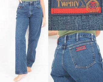 90s Vintage Wrangler 20X Jeans | High Waisted | Straight Leg | Regular Fit | Medium Wash | Approx Women's Size 14 Long