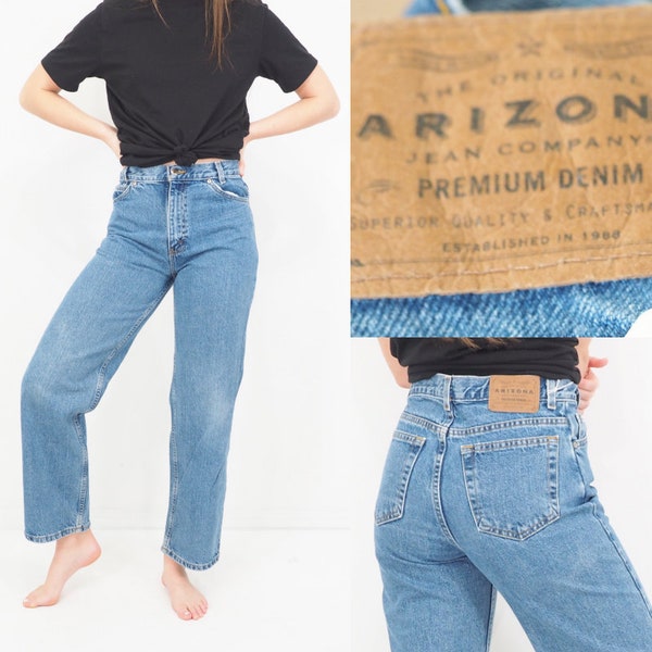 90s Vintage Jeans | High Waisted | Straight Leg | Regular Fit | Medium Wash | Approx Size 6