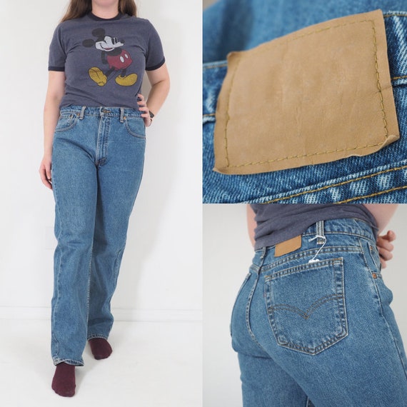 90s Vintage Levi 550 Jeans High Waisted Tapered Leg Regular Fit Medium Wash  Approx Women's Size 12 