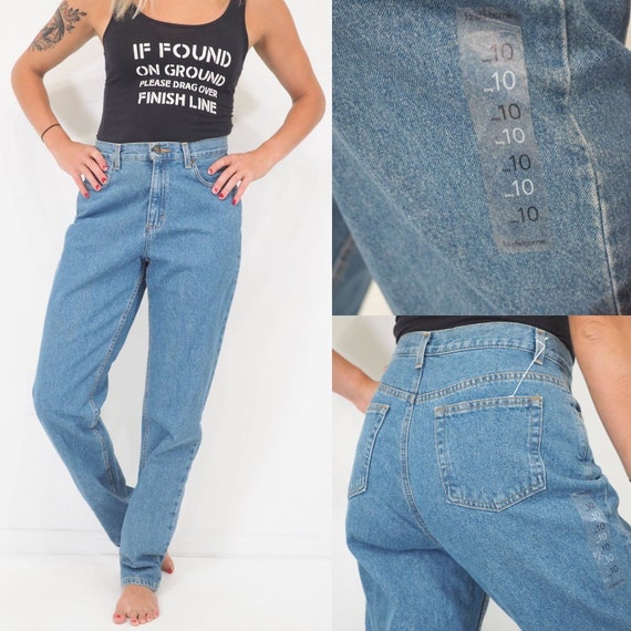 Dead stock 90s Vintage Liz Claiborne Jeans High Waisted Tapered Leg Regular Fit Medium Wash Approx Size 8 Etsy