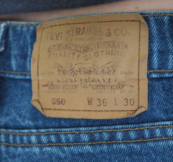 Distressed 1993 Vintage Levi Orange Tab 550 Jeans… - image 8