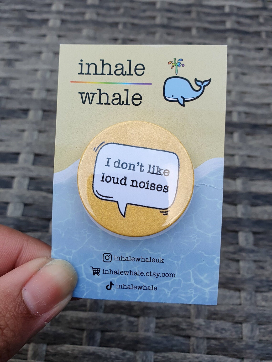 I Dont Like Loud Noises Pin Badge Mental Health Pin Etsy