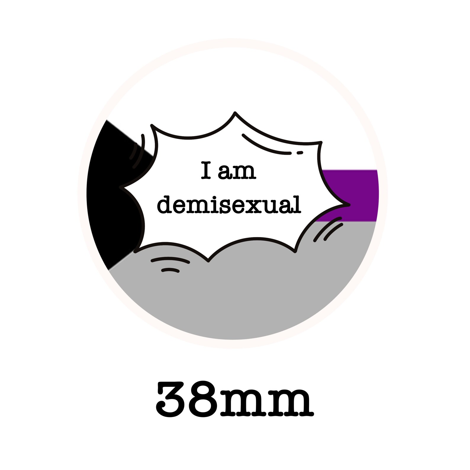 I am Demisexual Pin Badge Sexuality & Gender Pin LGBT Etsy