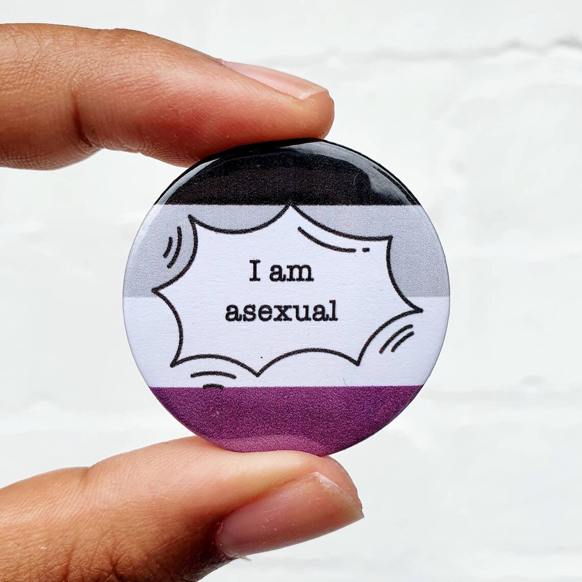 I am Asexual Pin Badge Sexuality & Gender Pin LGBT Badges Etsy