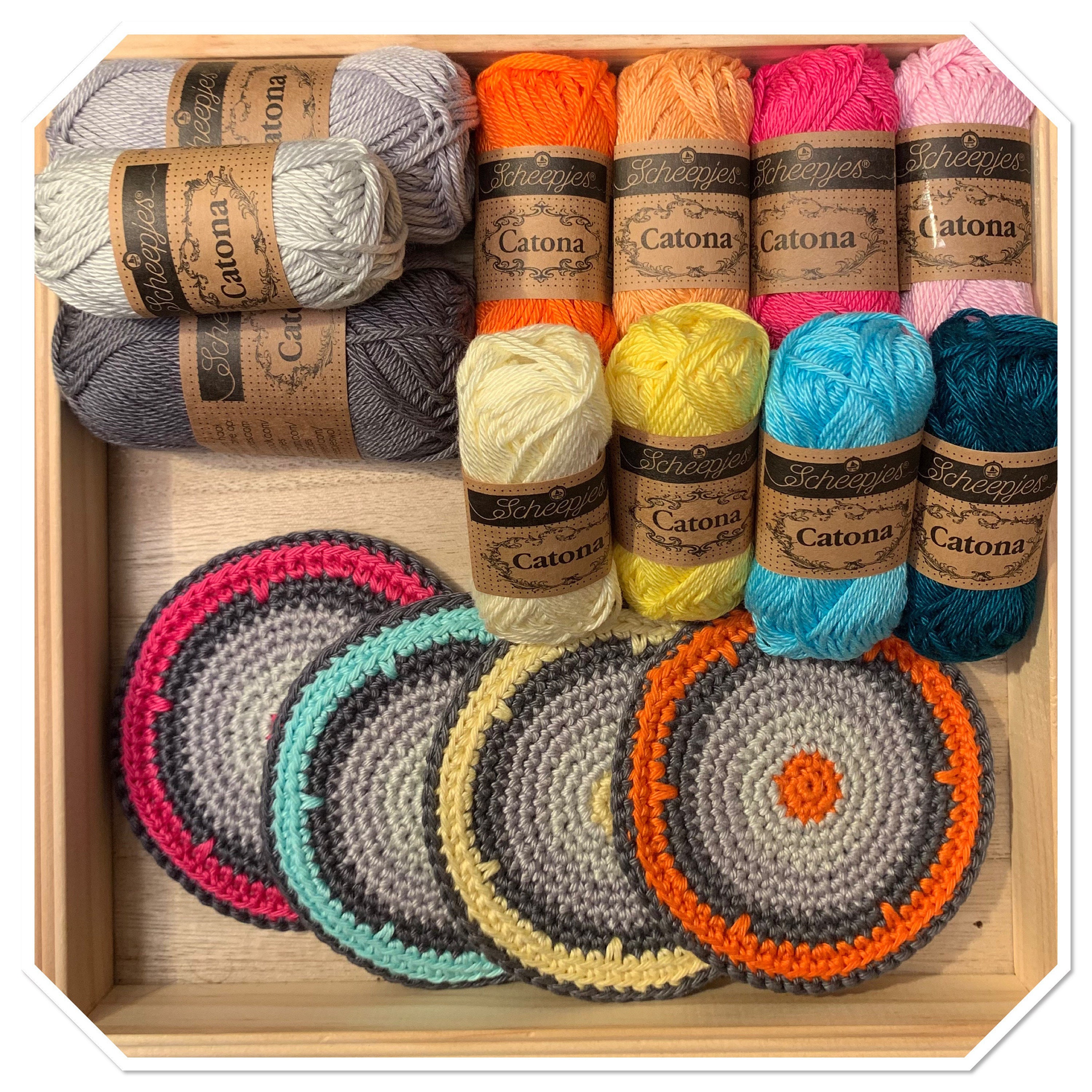 Catona Marron fil coton à tricoter, crocheter 50g pour les